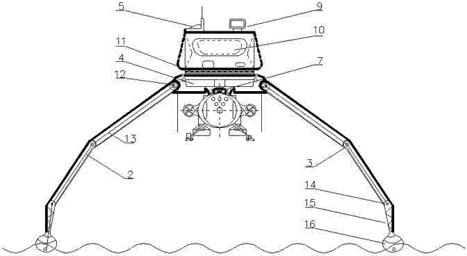 Slave-main type marine environment detection intelligent robot