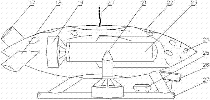 Slave-main type marine environment detection intelligent robot