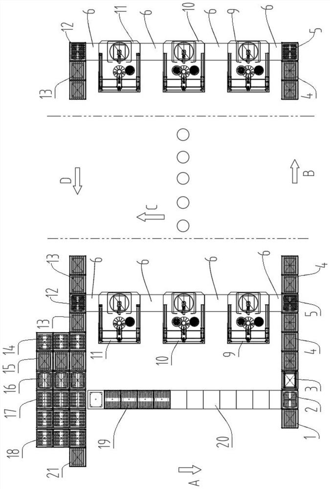 Substrate glass surface polishing production line system and substrate glass surface polishing production method