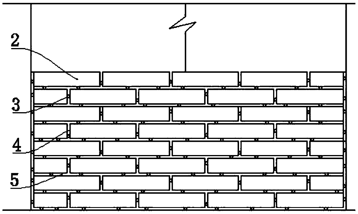 Bricklaying mortar joint width control method