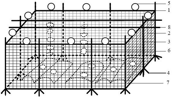 Method and device for ecologically breeding rapana venosa seedlings in pond