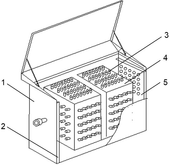 A shell-and-tube heat exchanger combining heat pipes and phase change materials