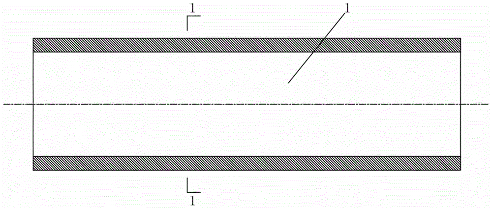 High-stiffness composite tube formed through fixed length winding and manufacturing method thereof