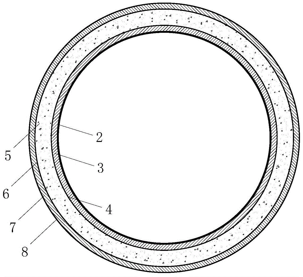 High-stiffness composite tube formed through fixed length winding and manufacturing method thereof