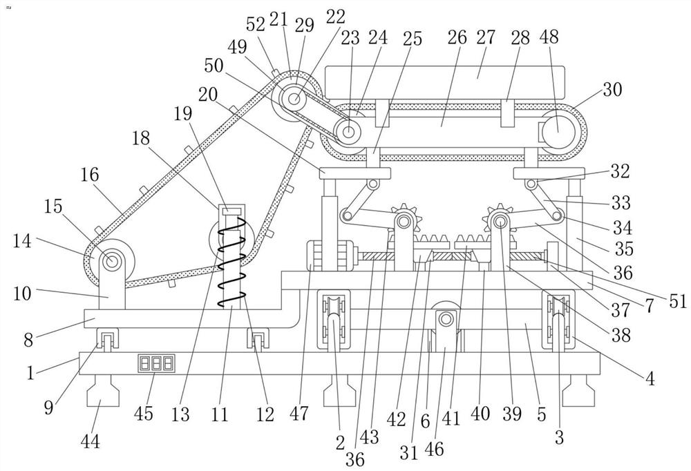 Conveying device with adjusting function for logistics vehicle loading