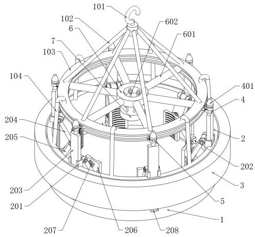 Hoisting device with self-adaptive supplement structure for metal heat treatment