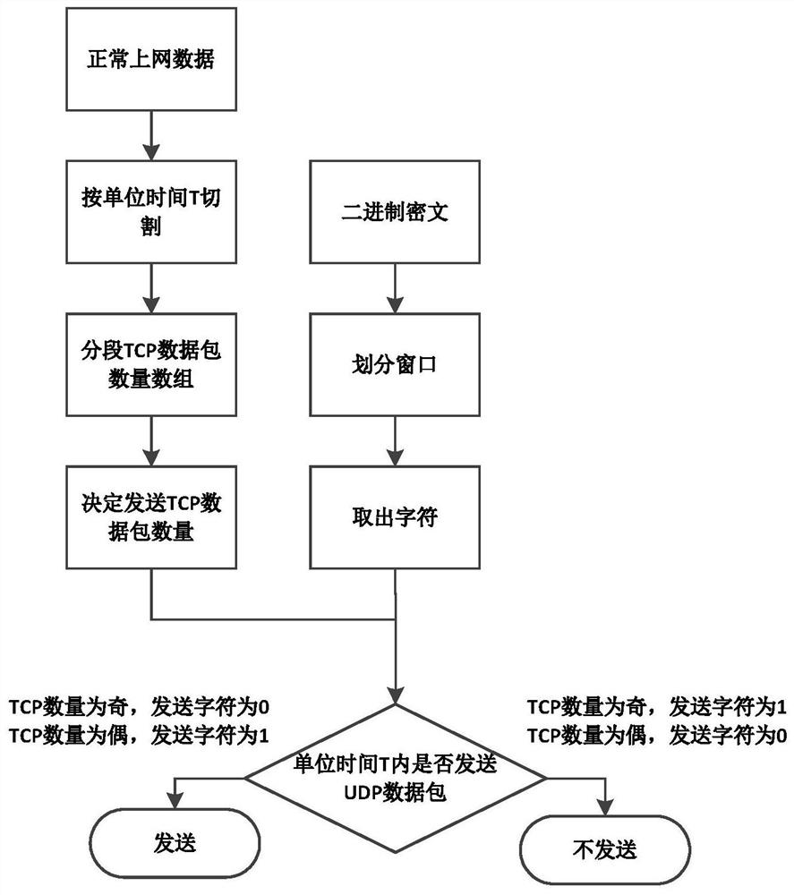 A secret information transmission method and system based on tcp and udp