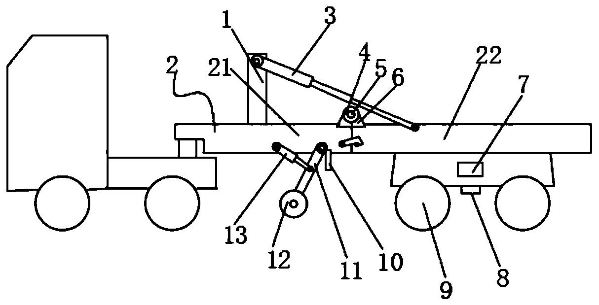 Novel semitrailer frame