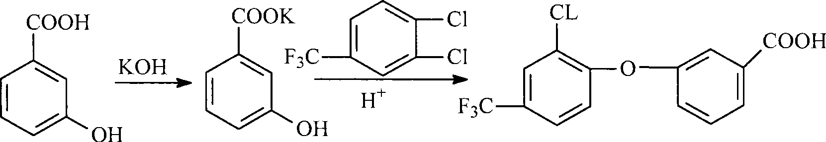 Loctofen preparation method