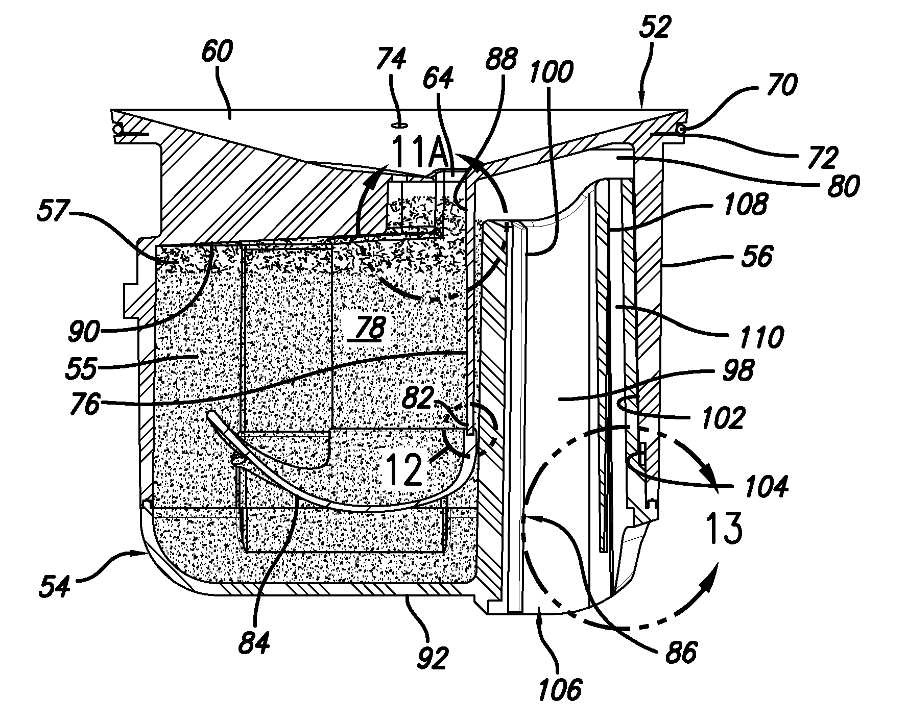 Anti-siphon trap with snorkel