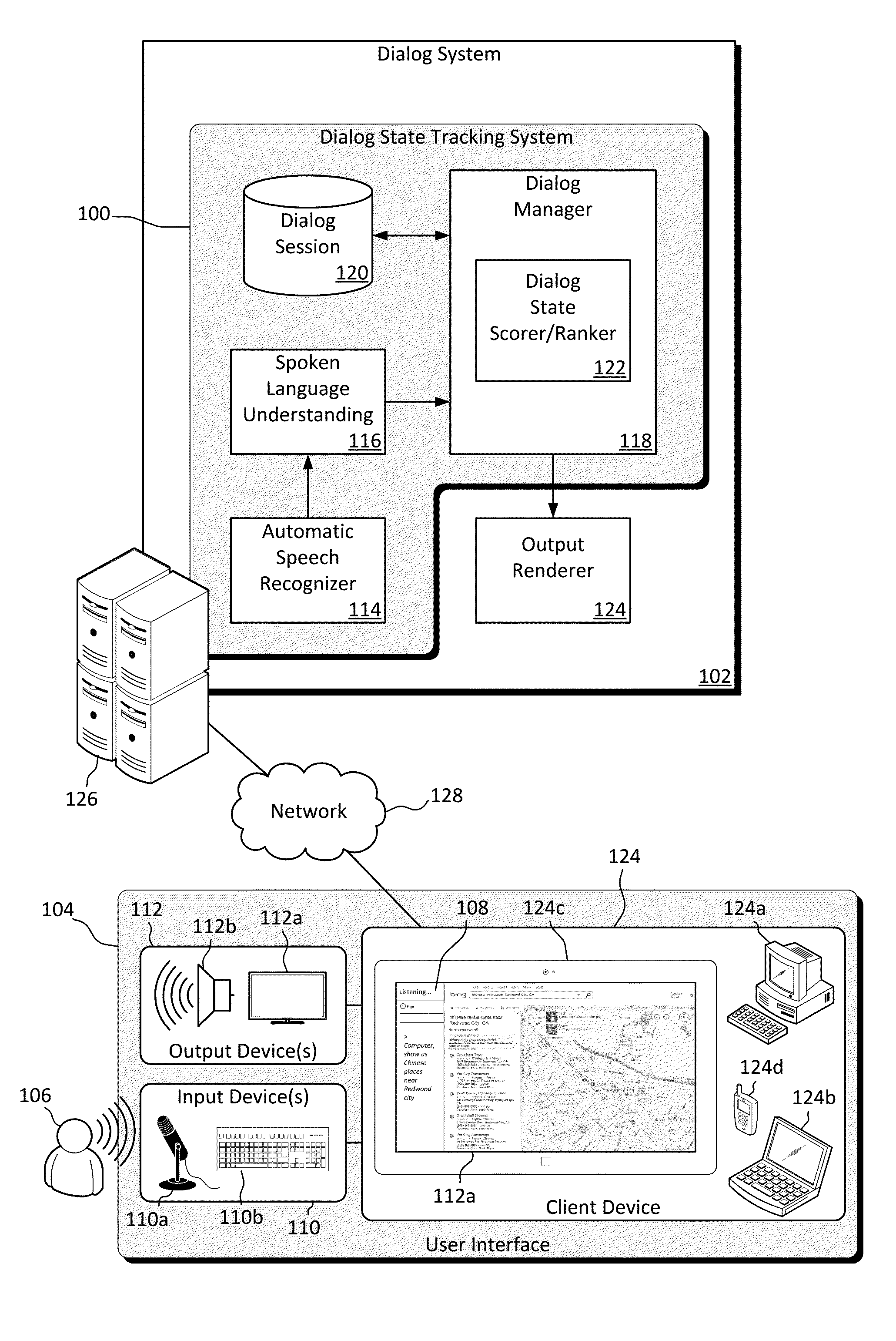 Dialog state tracking using web-style ranking and multiple language understanding engines