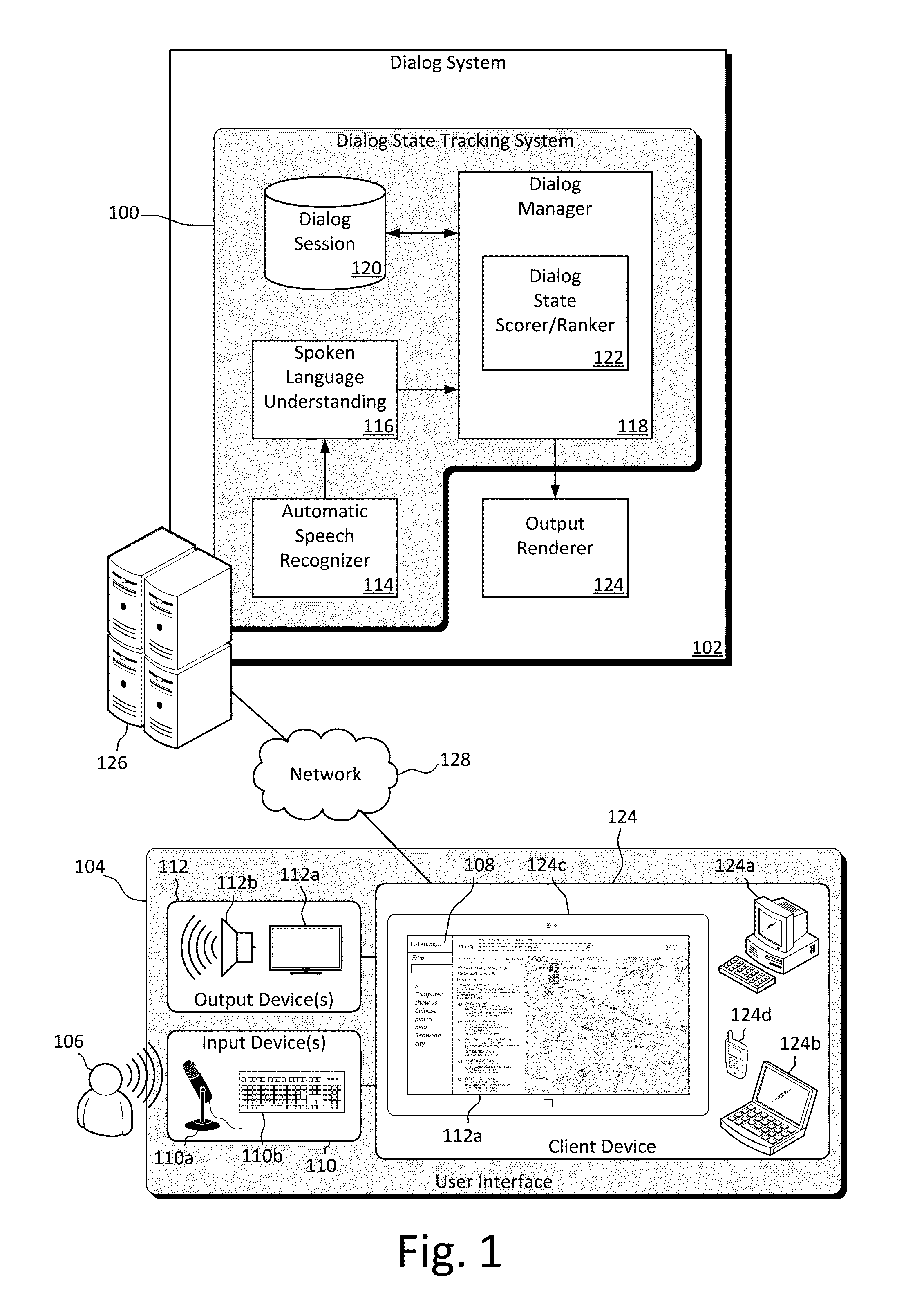 Dialog state tracking using web-style ranking and multiple language understanding engines