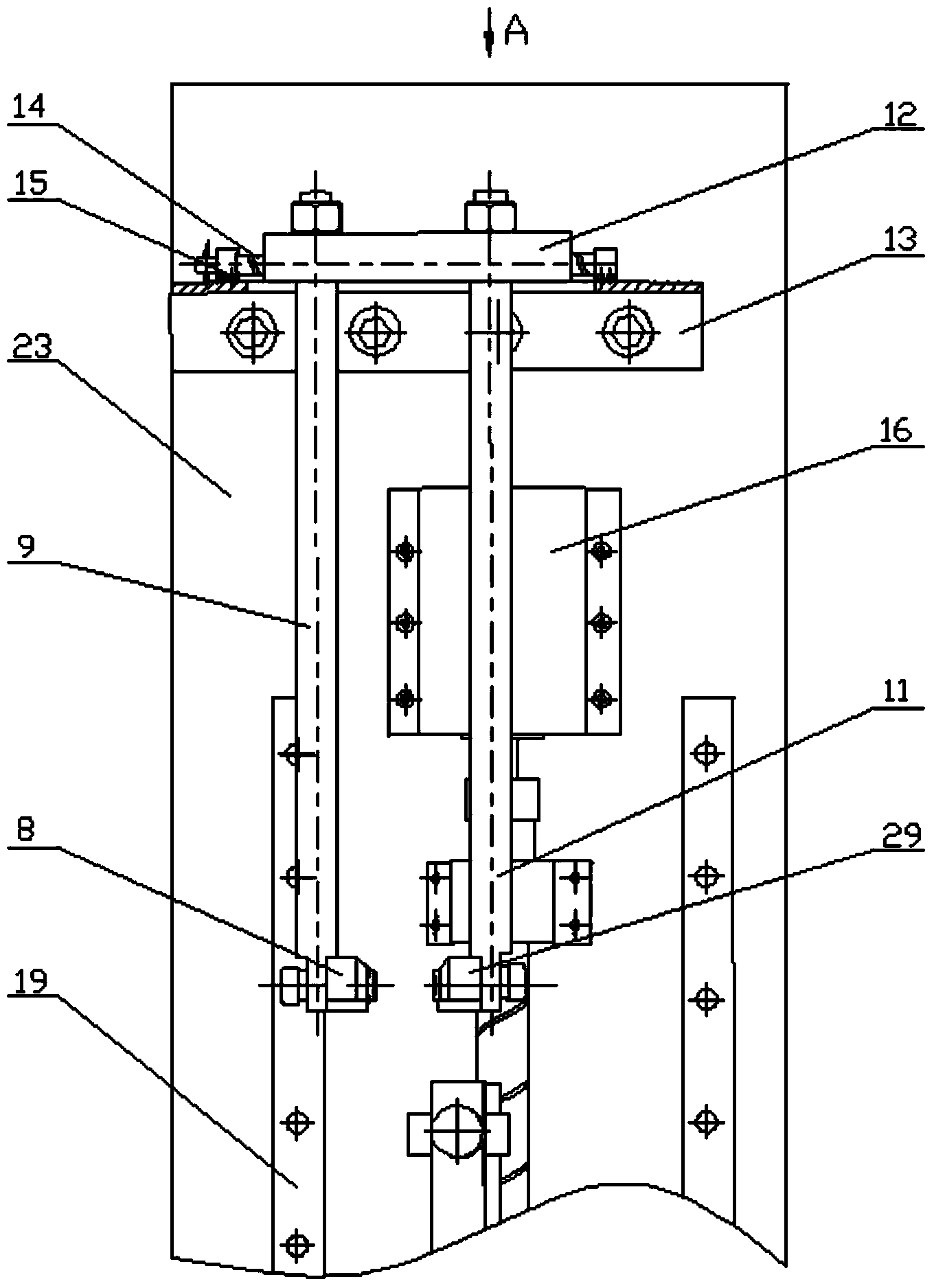 Automatic cylinder wall thickness measurement device based on laser sensor