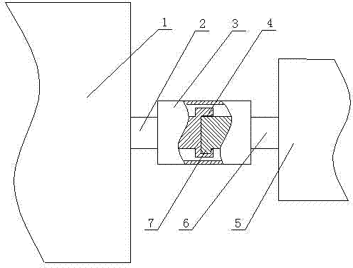 Power transmission device of gear pump for ferry glass reinforced plastic boats