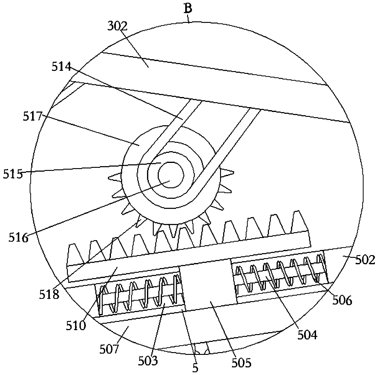 A red coat removal device for dried peanut kernels