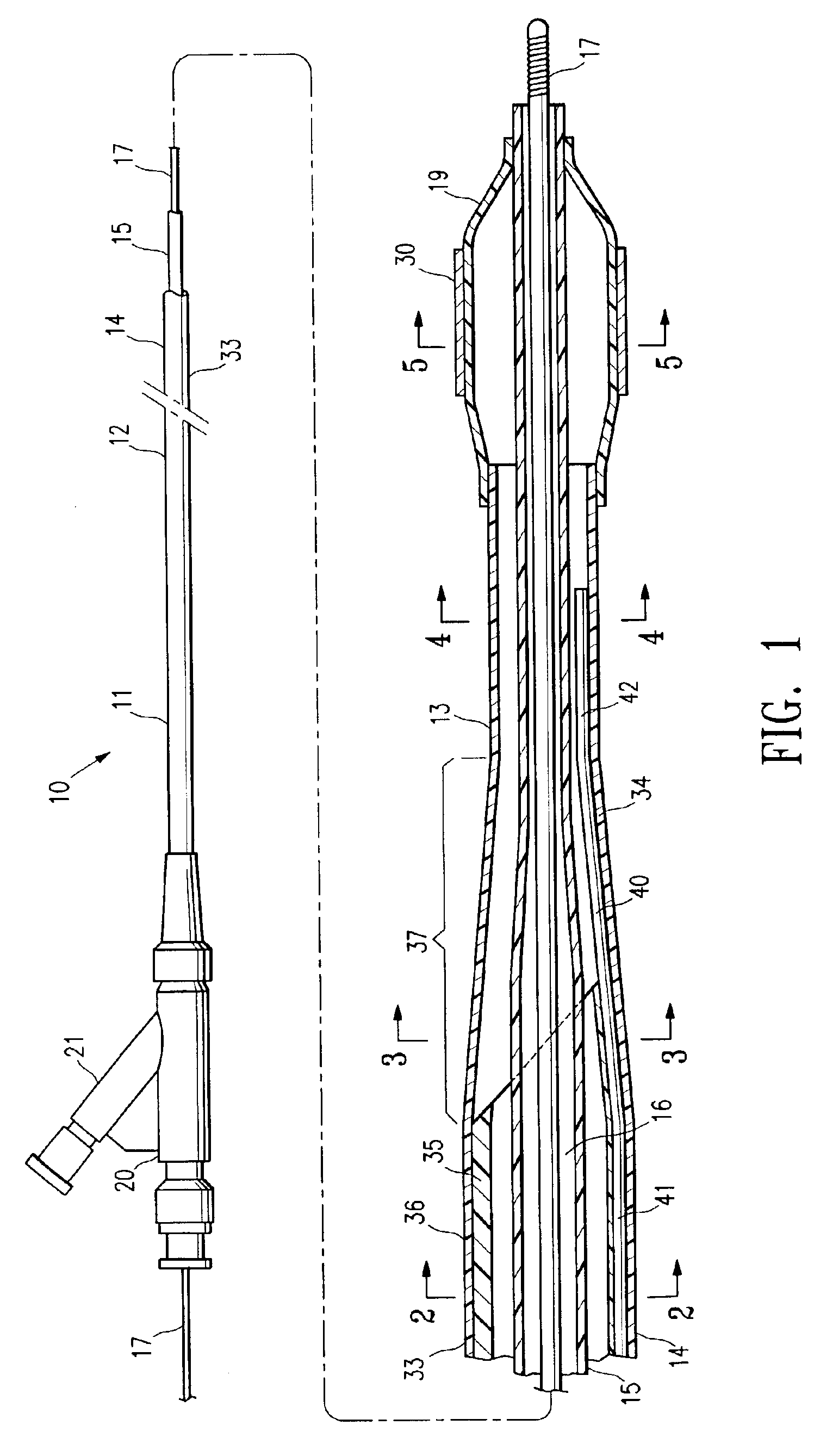 Catheter having a multilayered shaft section with a reinforcing mandrel