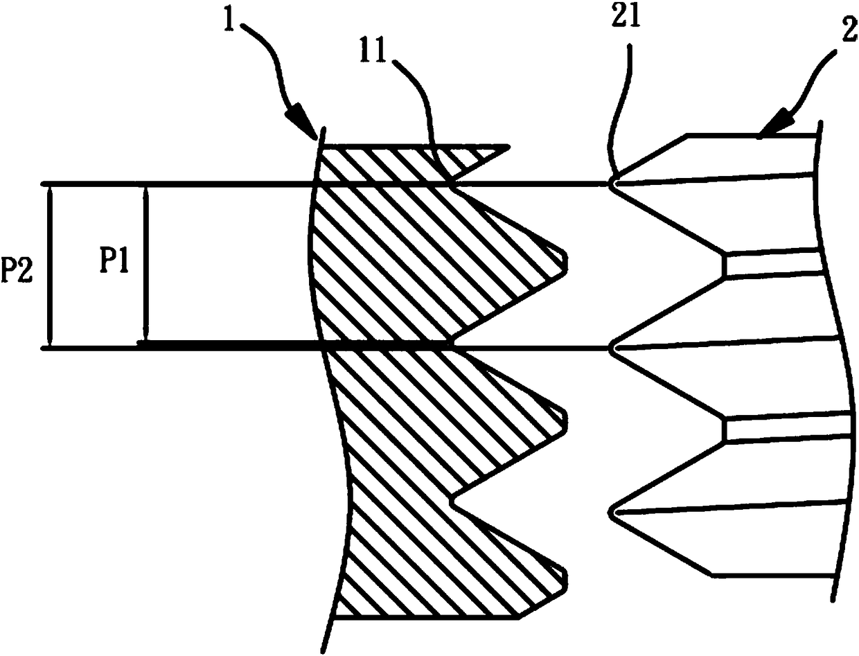 Thread screw joint structure