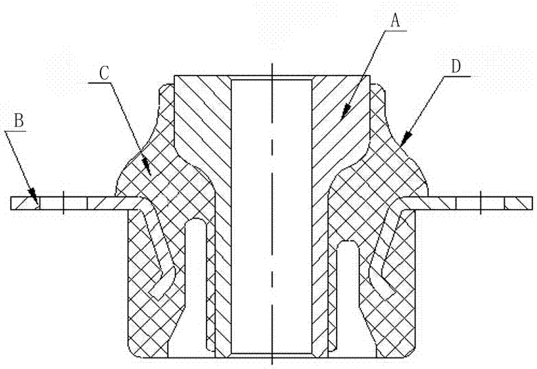 Novel automobile engine rear suspension cushion assembly