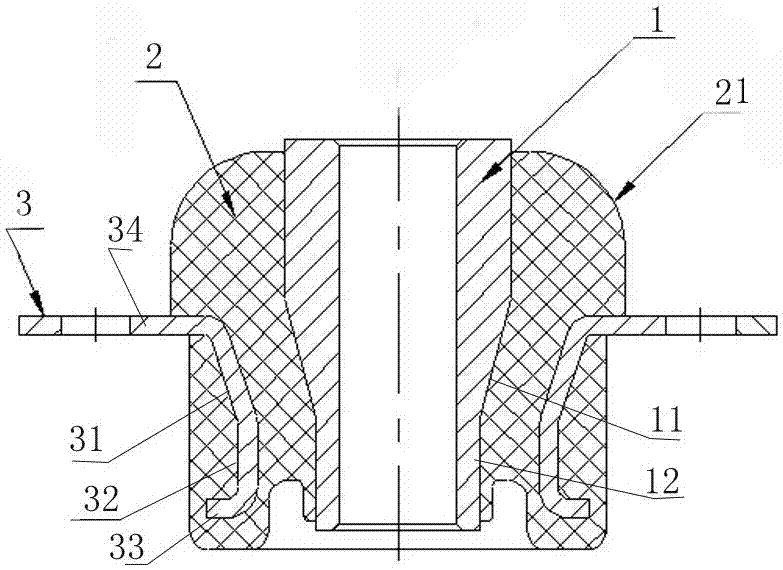 Novel automobile engine rear suspension cushion assembly