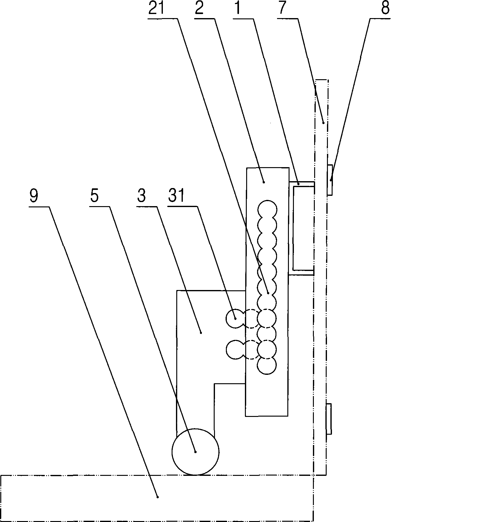 Movable support frame