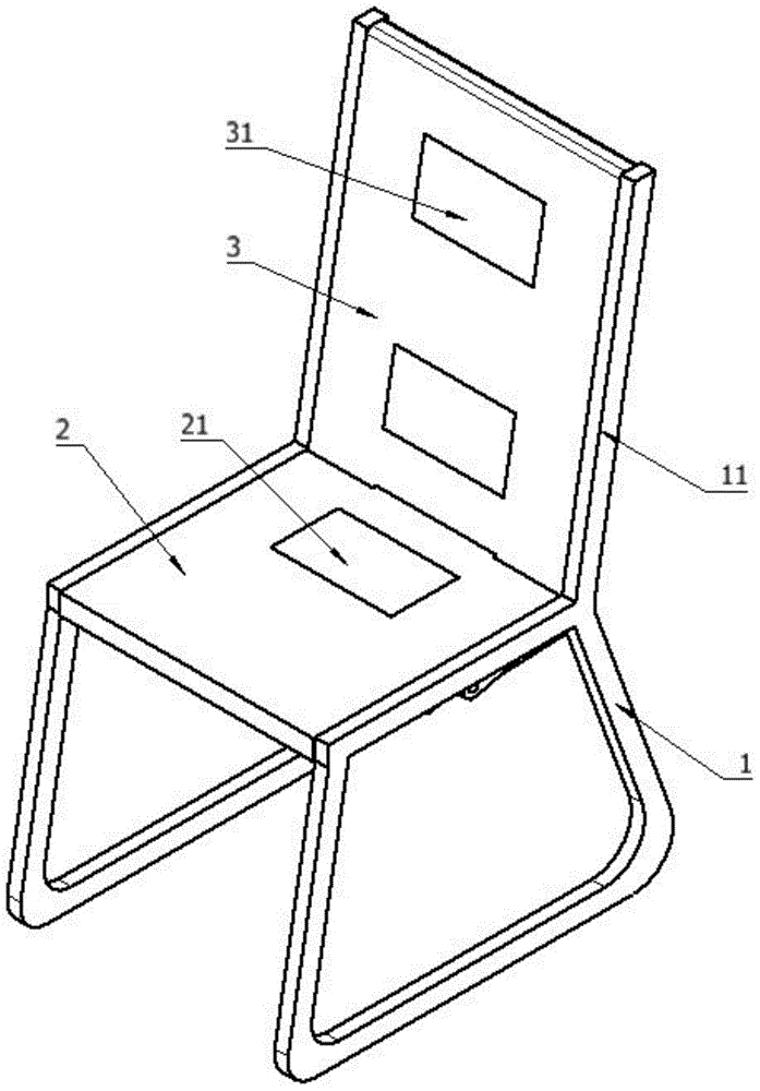 Linear ladder-chair