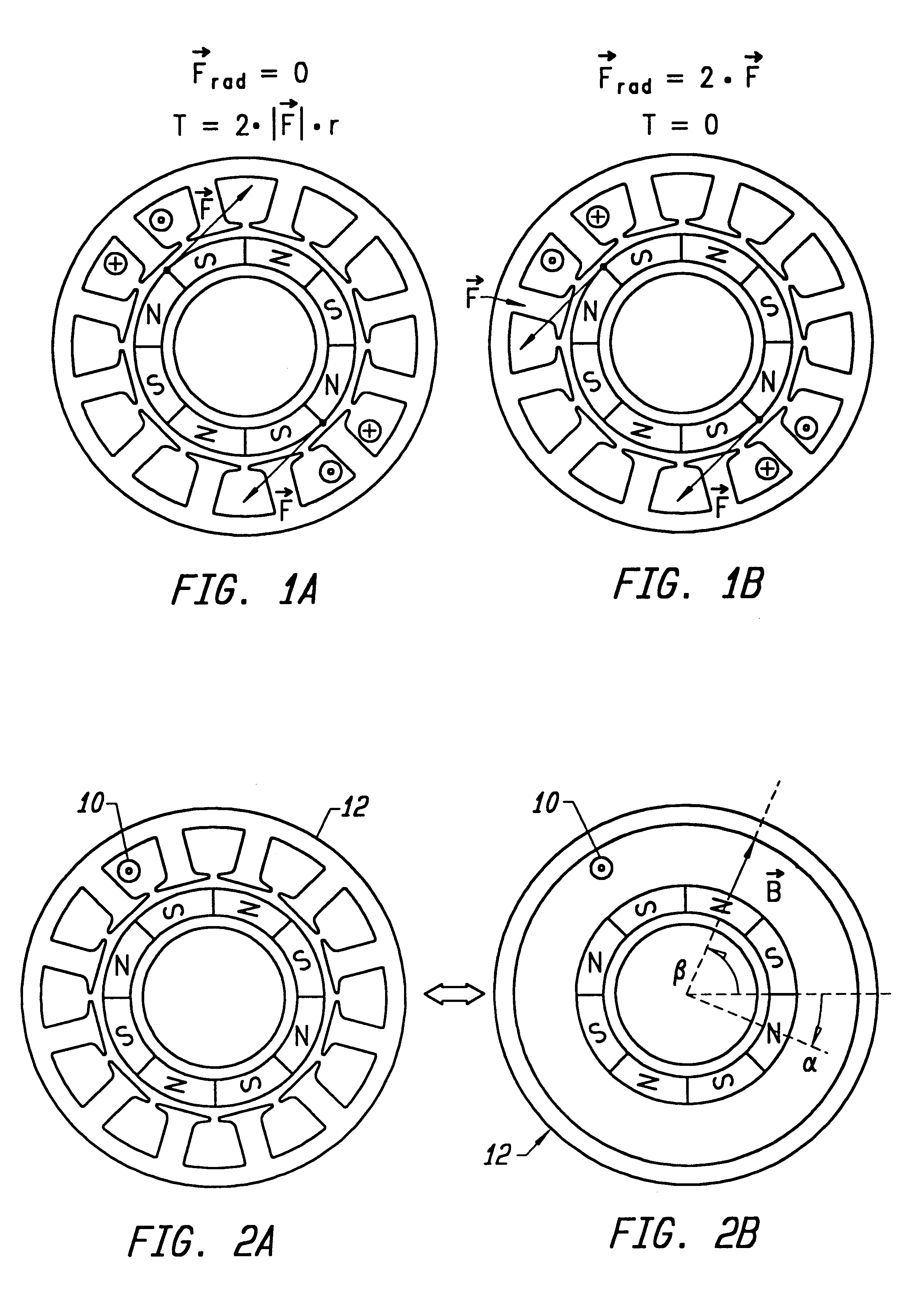 Brushless spindle DC motor used as an actuator to create radial force