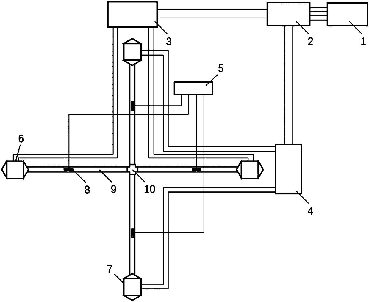 Dynamic dual-shaft two-way stretch loading device and experiment method