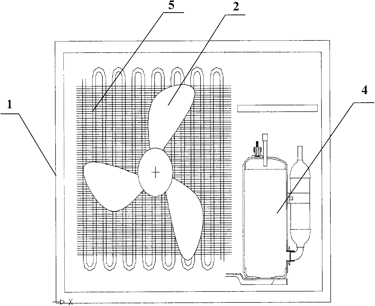 Stream guidance fan housing for outdoor unit of air conditioner