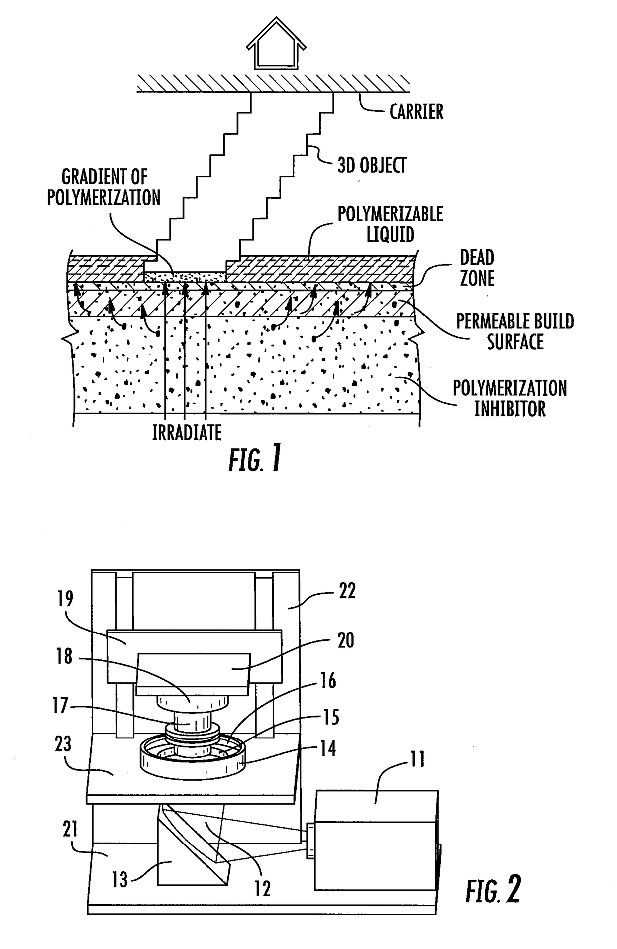 Three-Dimensional Printing Using Carriers with Release Mechanisms