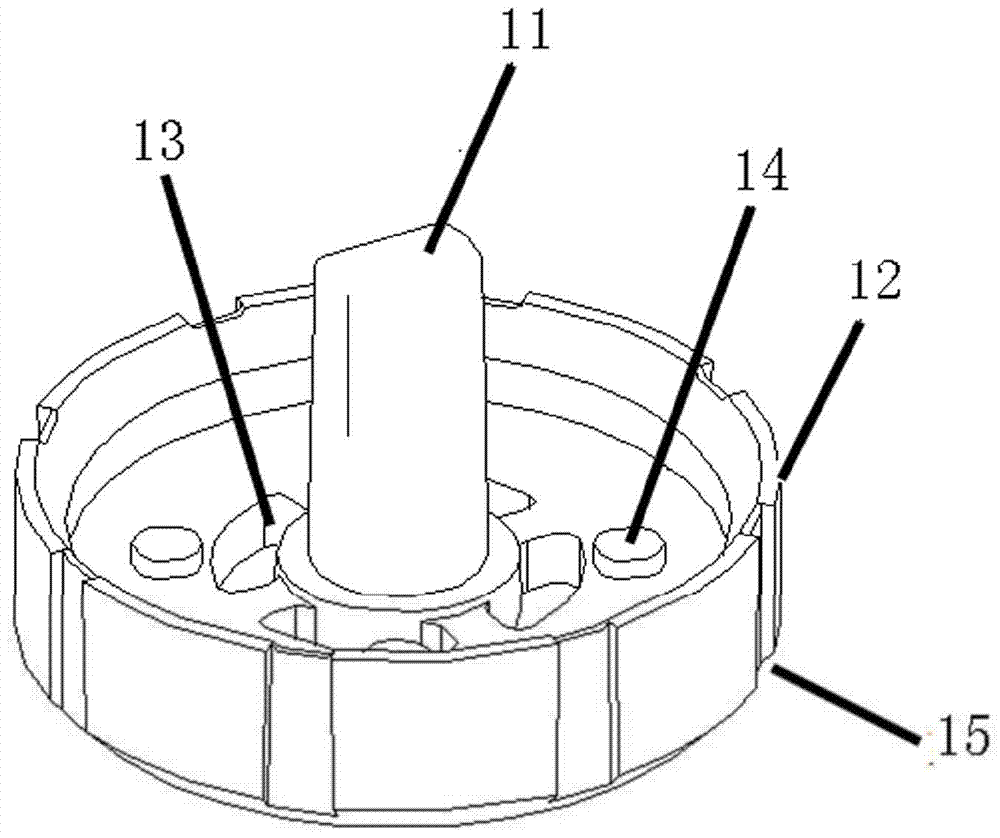 A silent throttling ring for the water inlet valve of the water tank