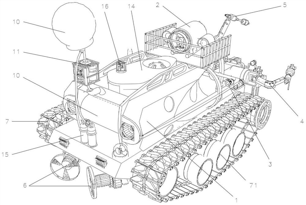 Three-dimensional mobile monitoring system for sea area hydrate exploitation environment