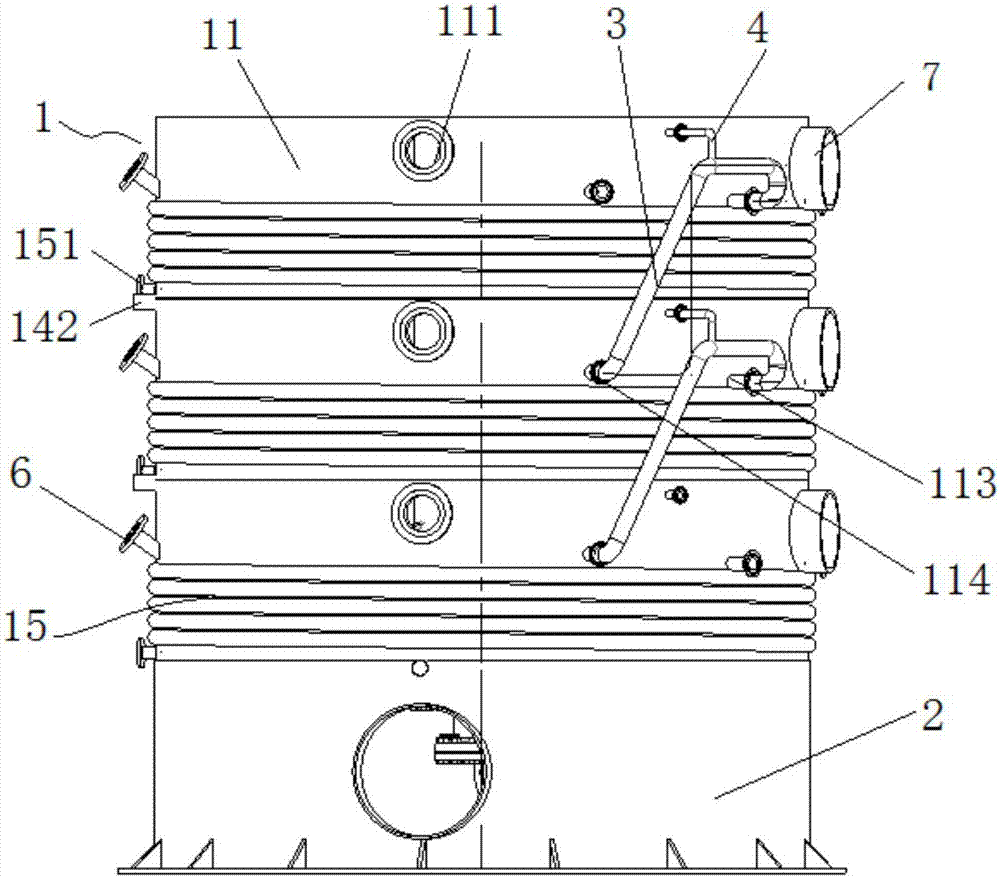 Multistage segmental tower type simulation continuous crystallizer