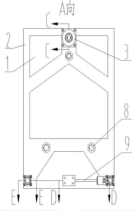 Back supporting device for large-caliber reflector