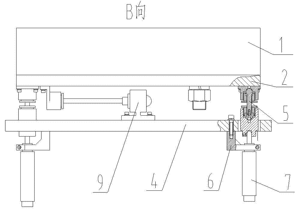 Back supporting device for large-caliber reflector