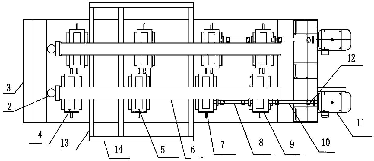 Cement lining device of centrifugal spherical graphite cast-iron pipe