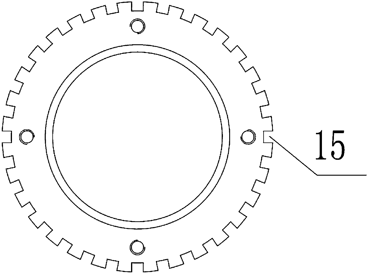 Cement lining device of centrifugal spherical graphite cast-iron pipe