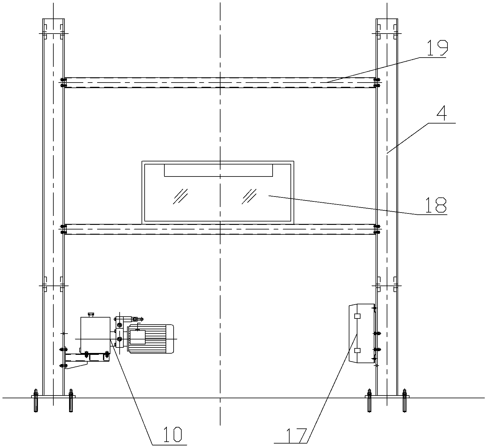 Half-pit type simple parking equipment