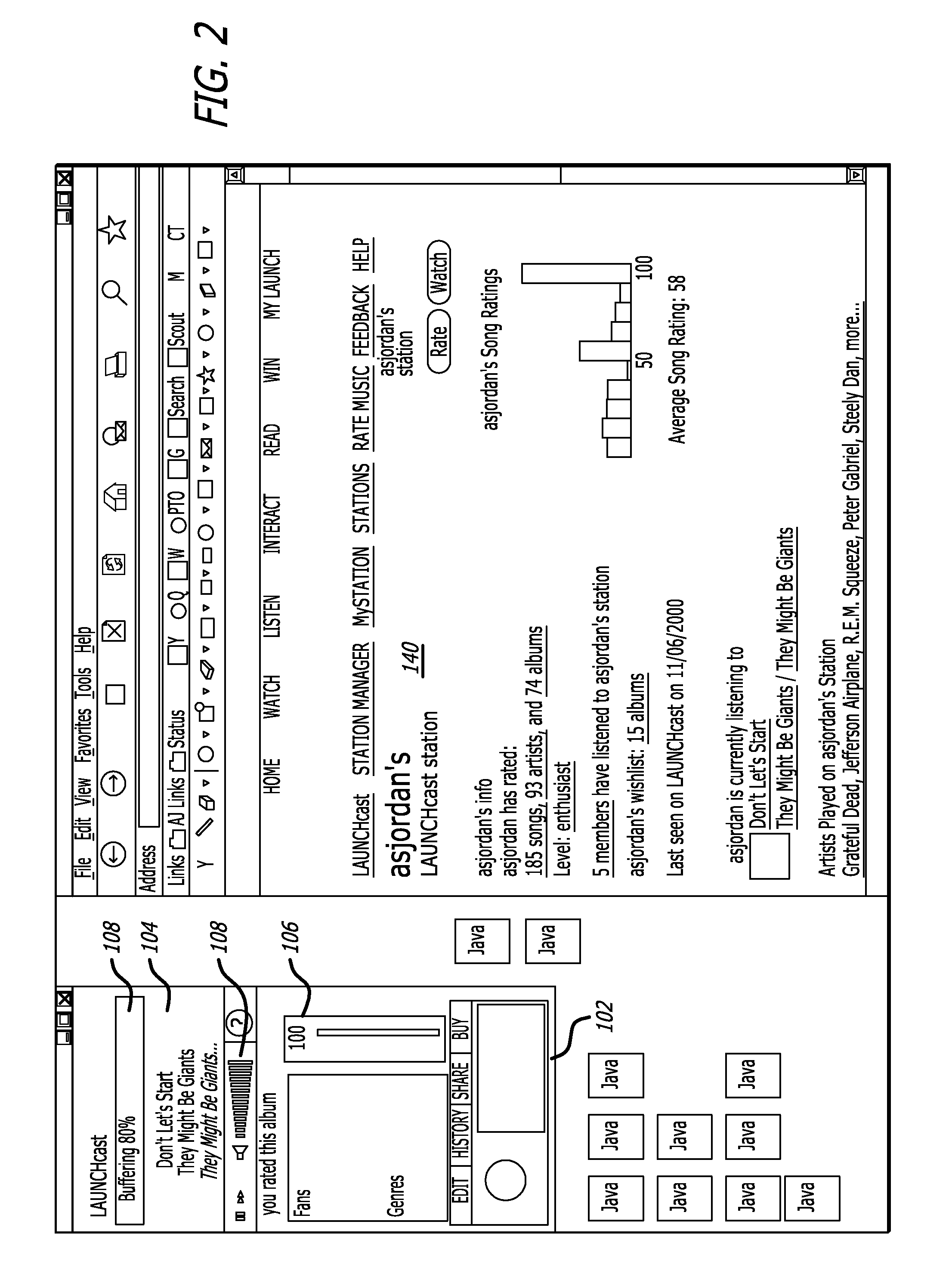 Internet radio and broadcast method