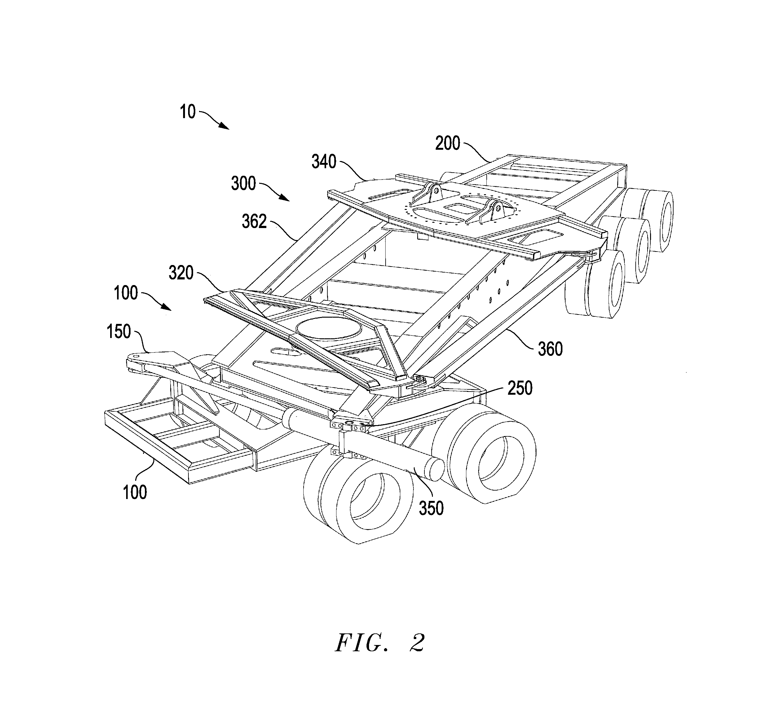 Mechanically steered articulating dolly transport system