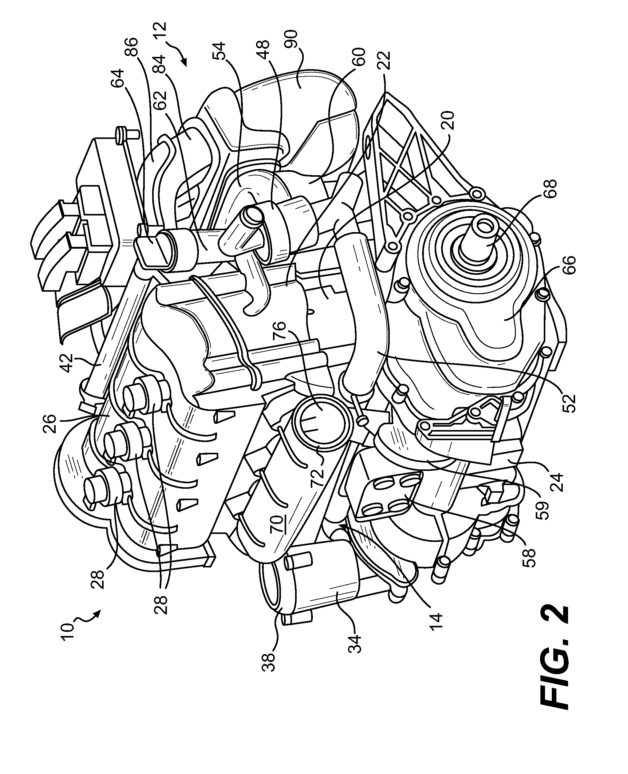 Lubrication system for a dry sump internal combustion engine