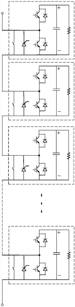 Testing circuit and method for converter valve module