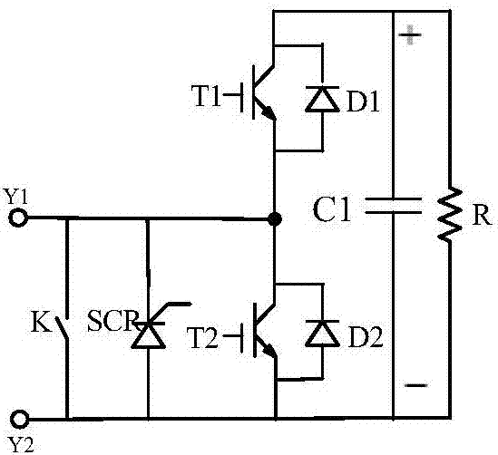 Testing circuit and method for converter valve module