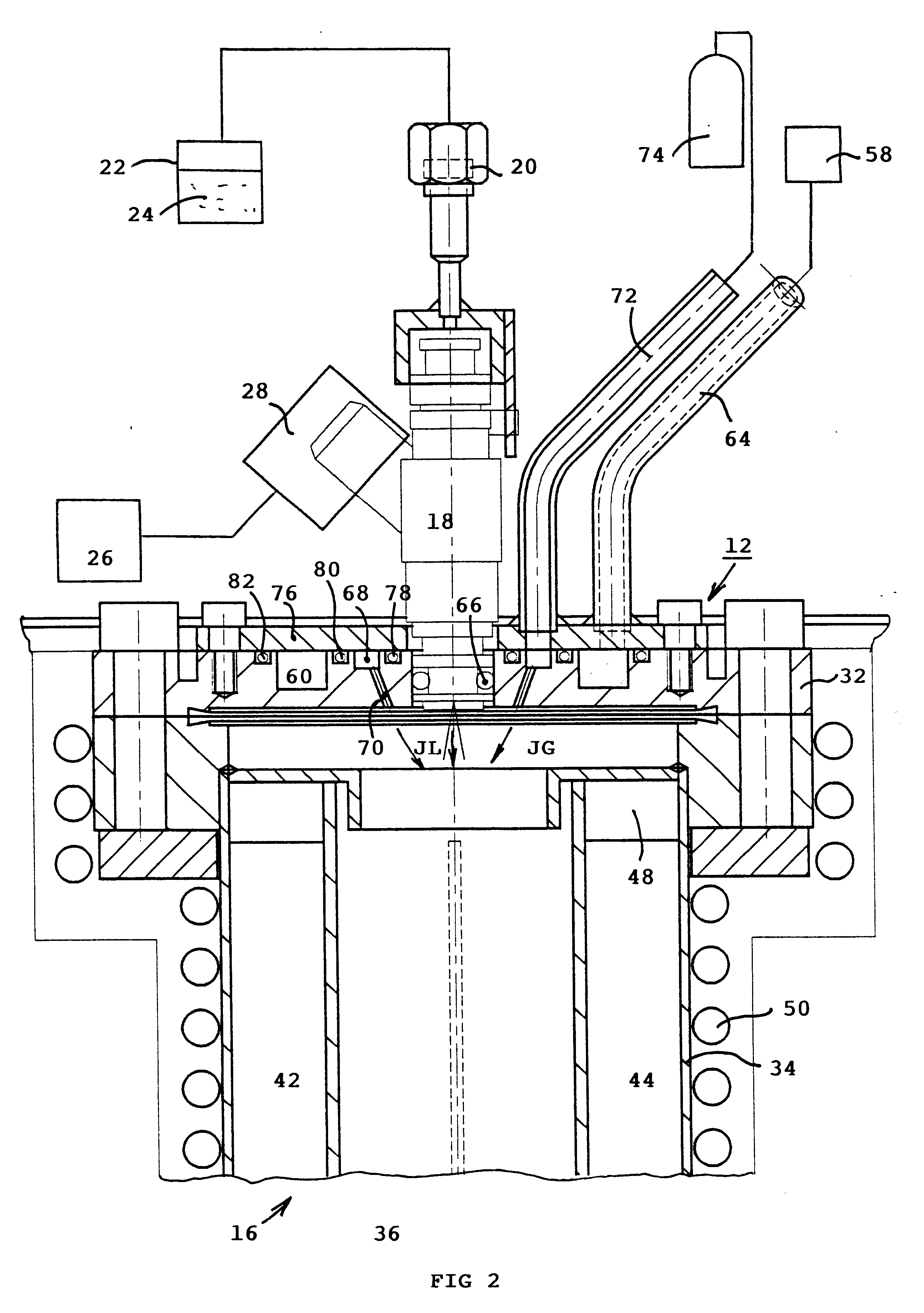 Process and apparatus for liquid delivery into a chemical vapor deposition chamber