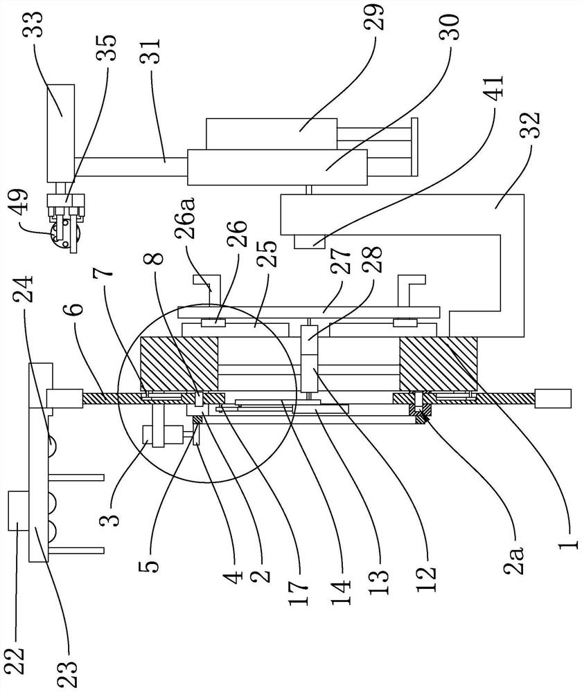 A six-wire high-voltage line sub-coil installation device