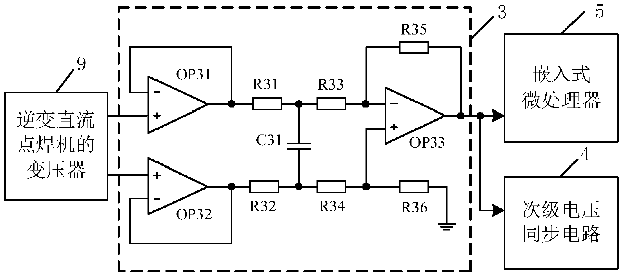 Inverter DC spot welding dynamic resistance real-time measurement device and measurement method