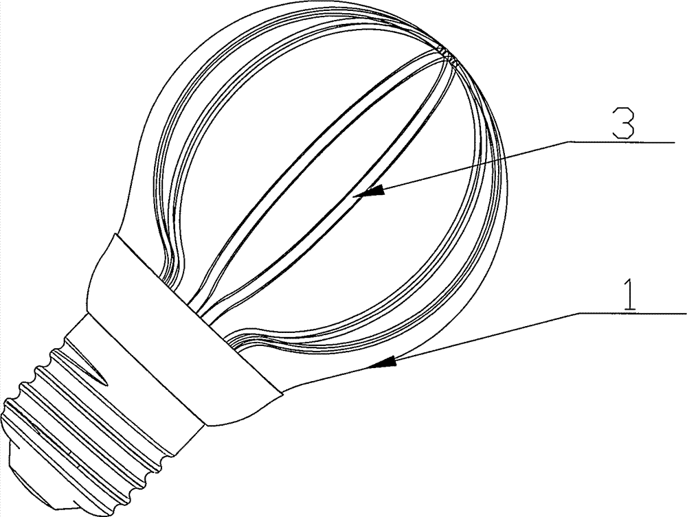 Light-emitting diode (LED) lamp with inducing track