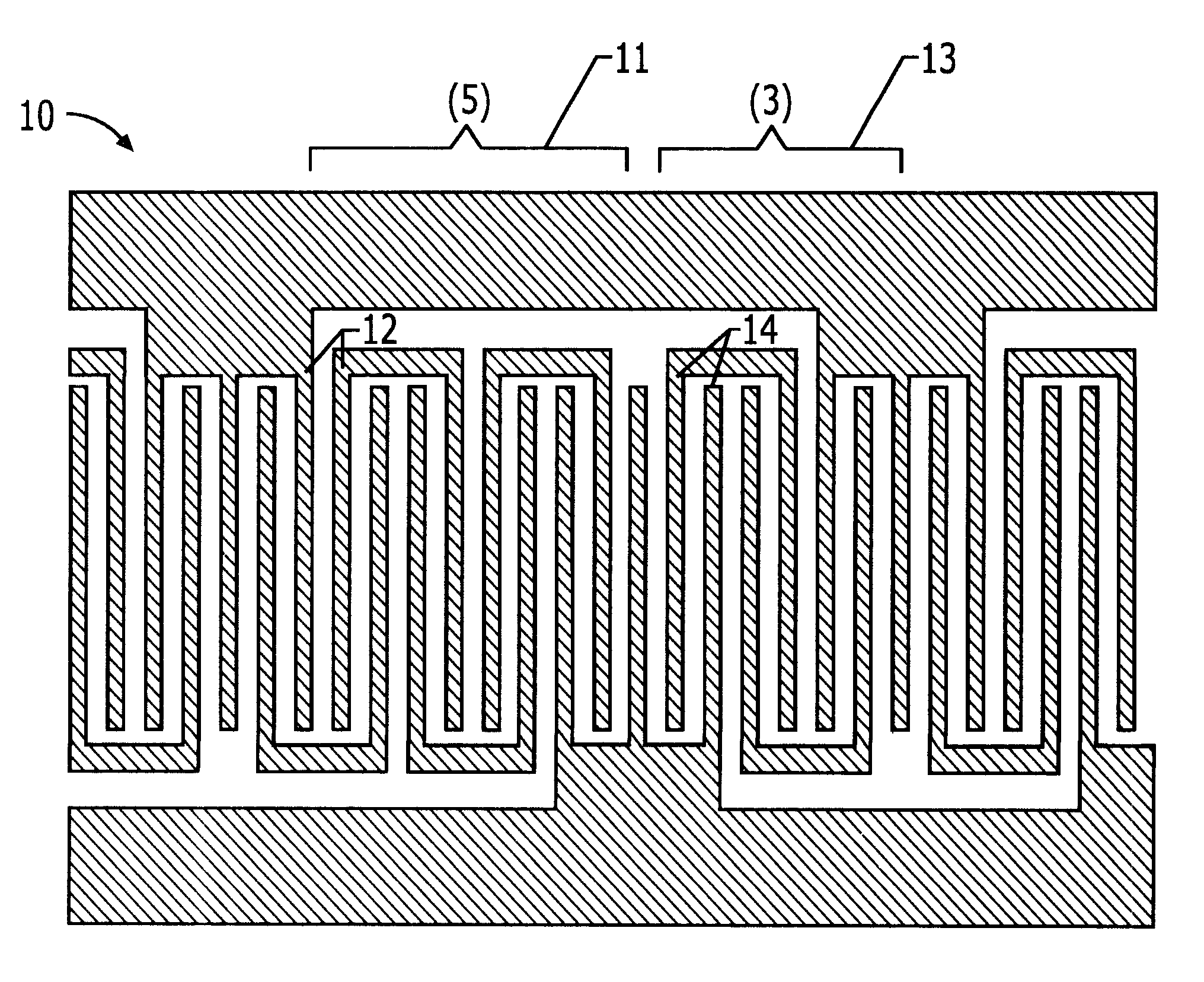 String weighted surface acoustic wave transducer