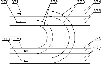 Rail cross turnout in multi-directional intercommunication