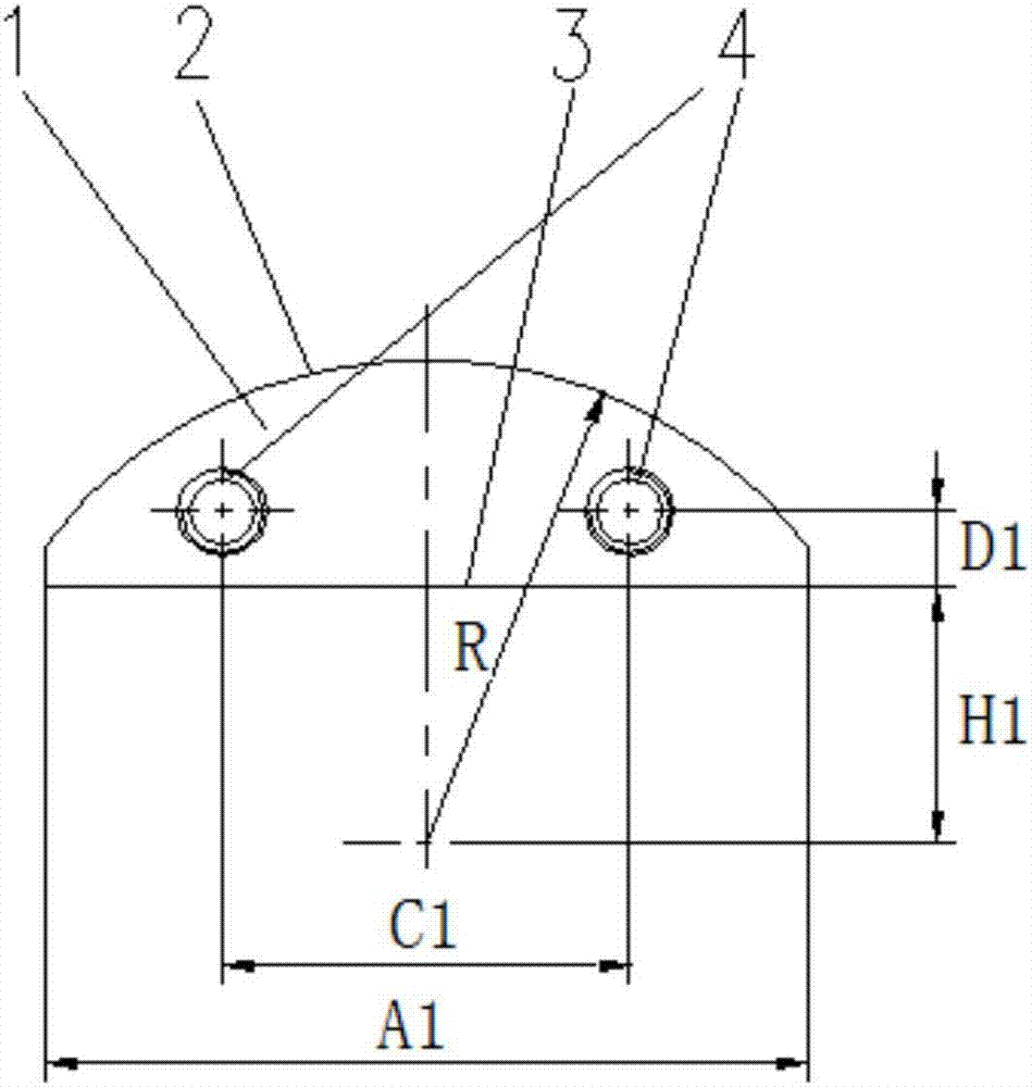 Machining method for semicircular inserts