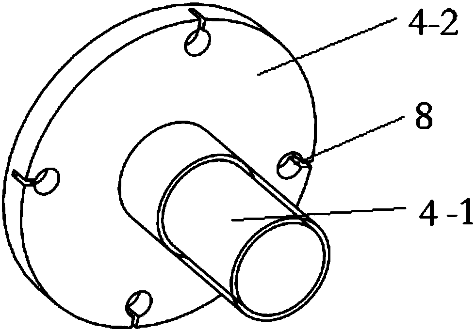 Connection node between support frame and wall of climbing tower crane and implementation method